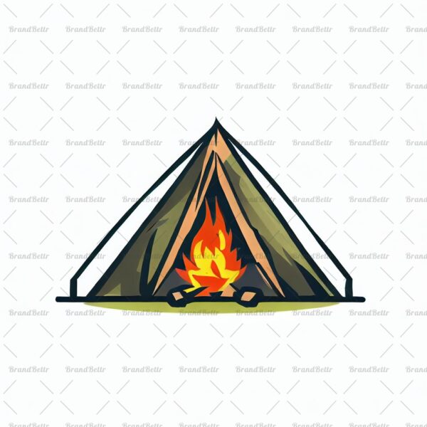 Zelt und Lagerfeuer